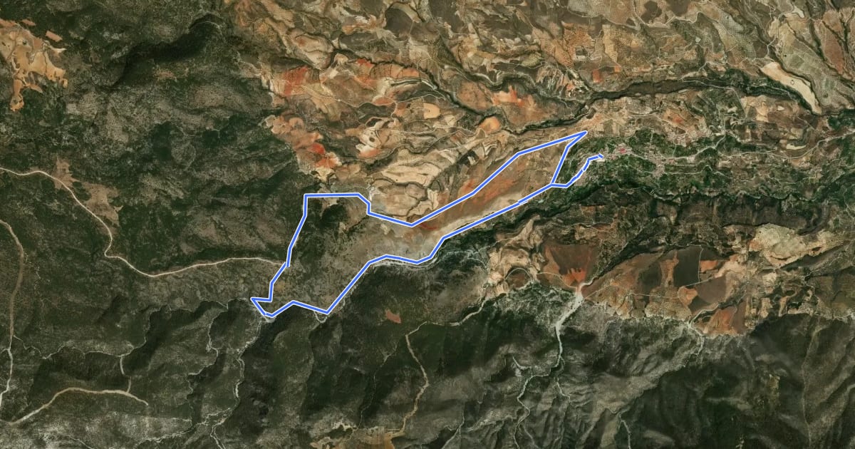 Маршрут Camino de los Arrieros на спутниковом снимке