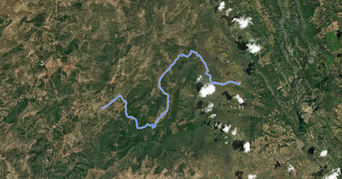 Маршрут Camino de los Descubridores - Etapa 5 на спутниковом снимке