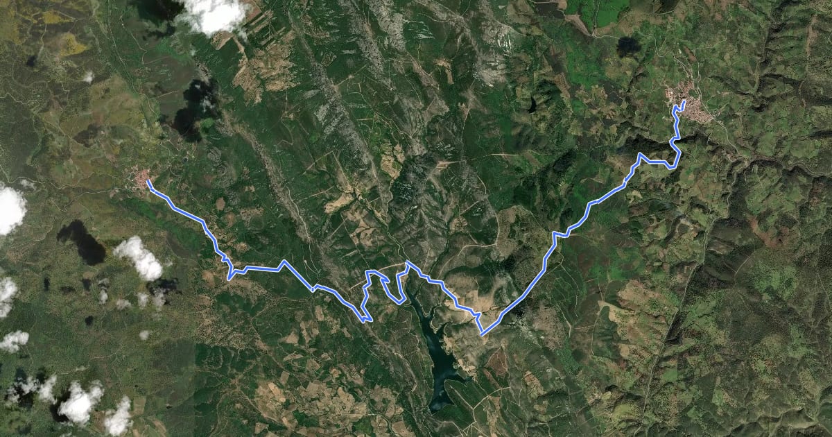 Маршрут Camino de los Descubridores - Etapa 6 на спутниковом снимке