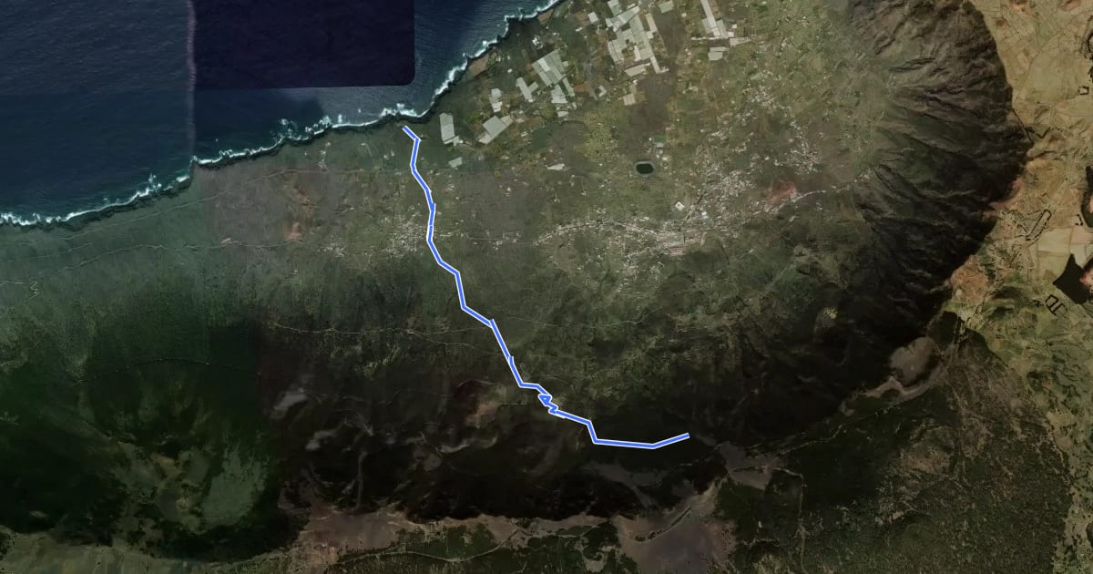 Маршрут Camino de Los Llanillos на спутниковом снимке