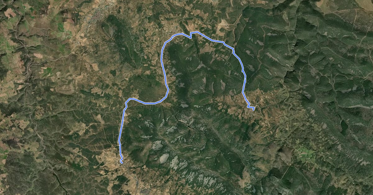 Маршрут Camino de los Montes de Toledo - Etapa 7 на спутниковом снимке