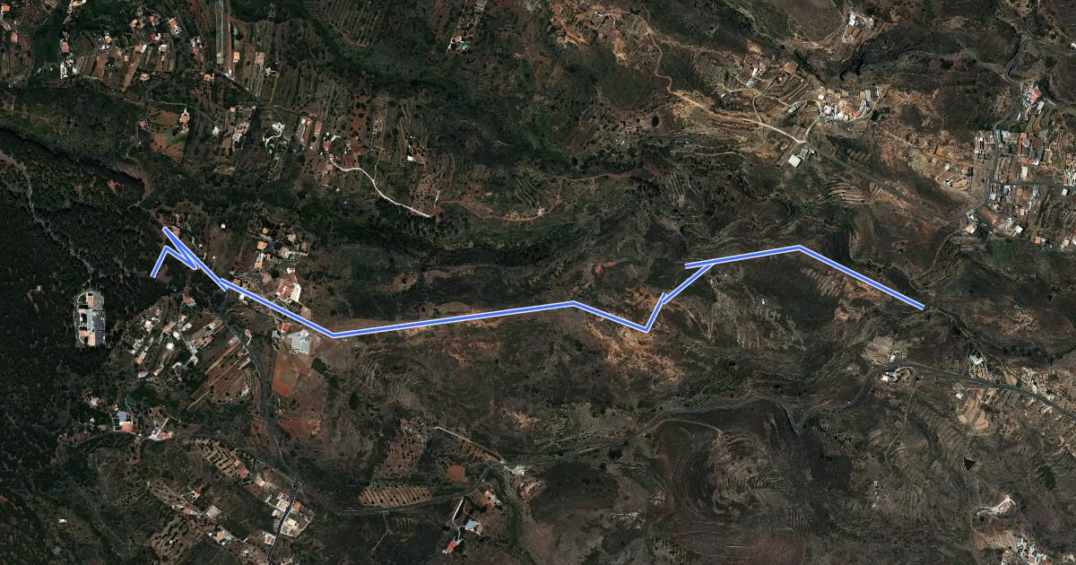 Маршрут Camino de Los Panascos на спутниковом снимке