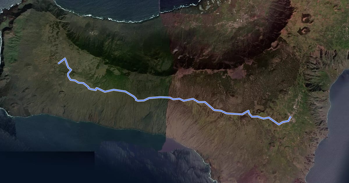 Маршрут Camino de los Pastores на спутниковом снимке