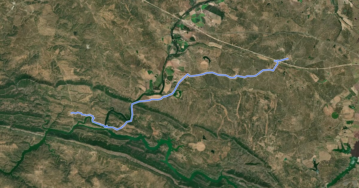 Маршрут Camino de Monfragüe - Etapa 3 на спутниковом снимке