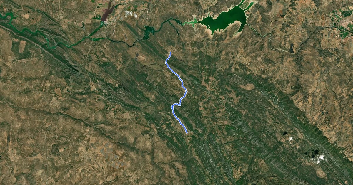 Маршрут Camino de Monfragüe - Etapa 6 на спутниковом снимке