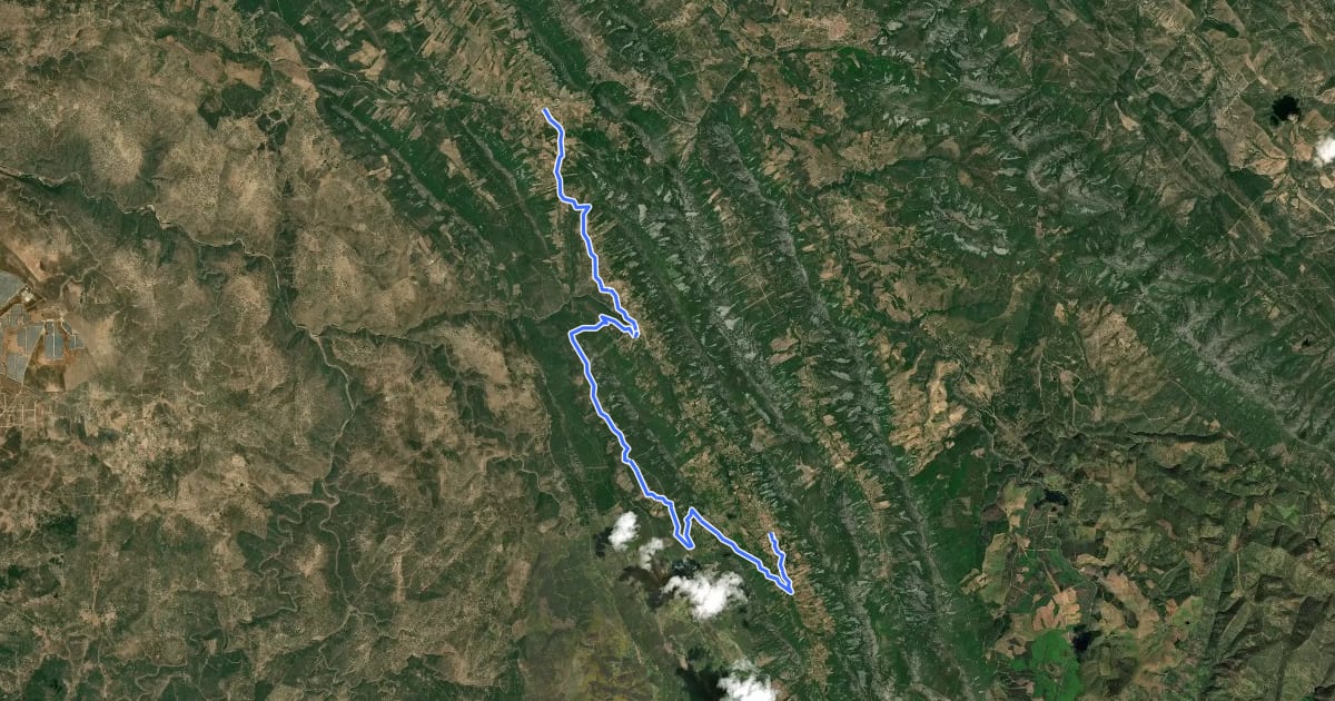 Маршрут Camino de Monfragüe - Etapa 7 на спутниковом снимке