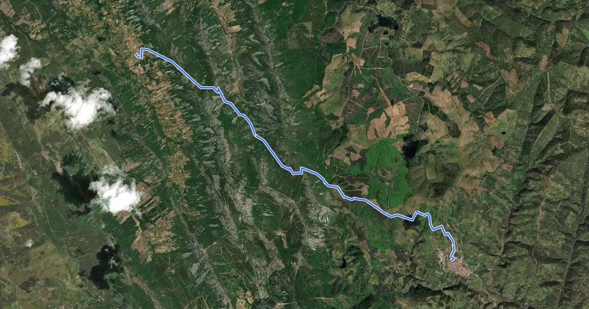 Маршрут Camino de Monfragüe - Etapa 8 на спутниковом снимке