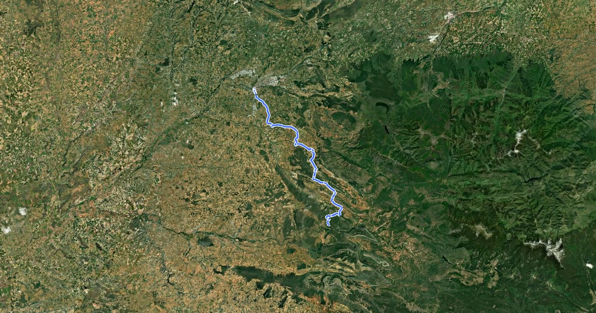 Маршрут Camino de San Olav на спутниковом снимке