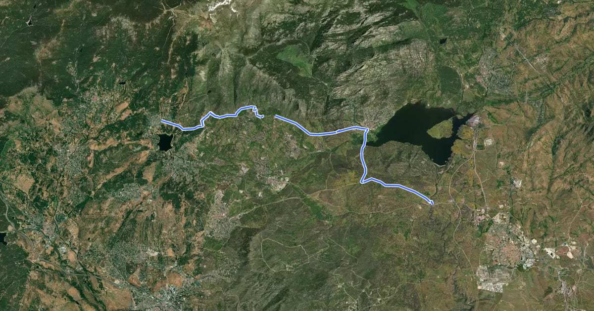 Маршрут Camino de Santiago на спутниковом снимке