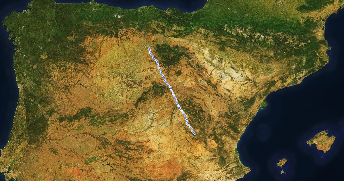 Маршрут Camino de Santiago de la Lana.BTT на спутниковом снимке