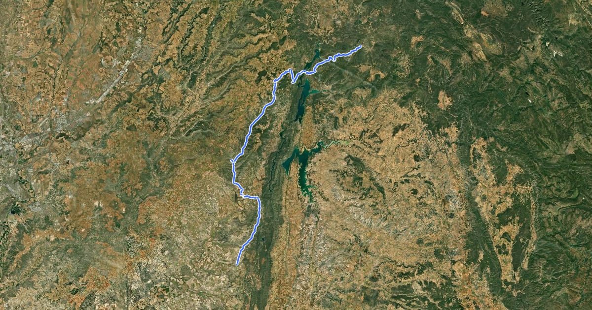 Маршрут Camino de Santiago en Guadalajara на спутниковом снимке