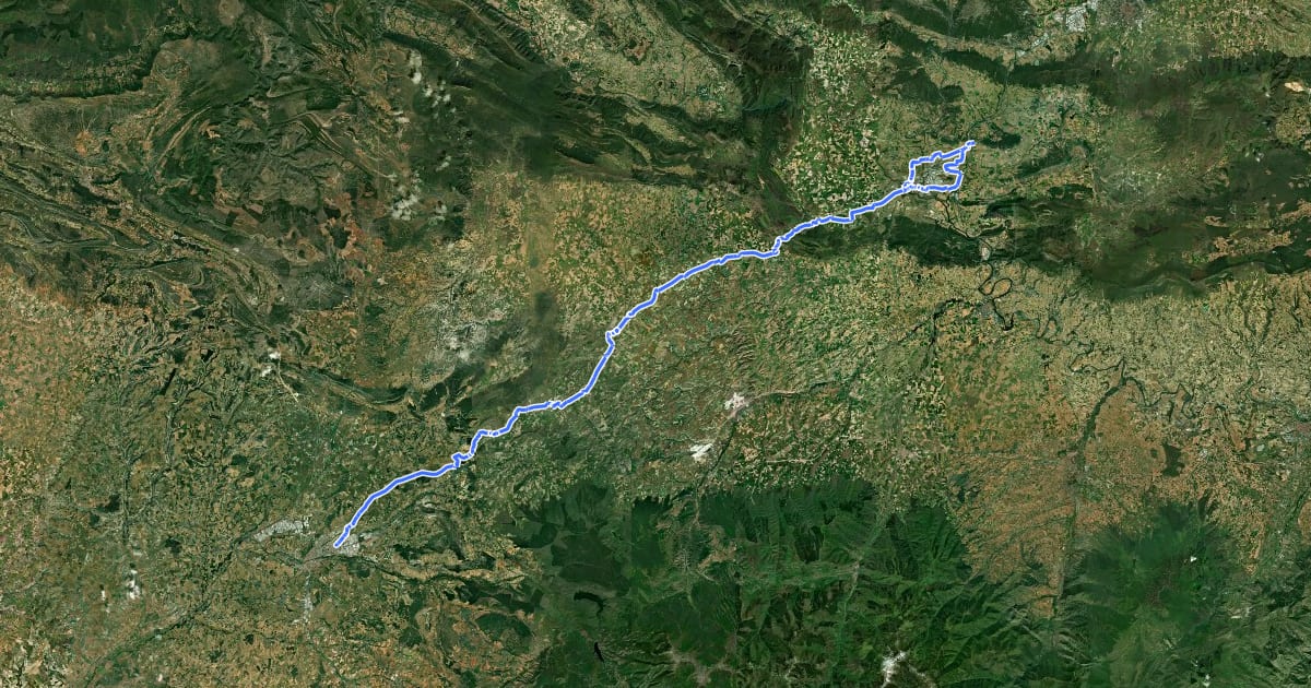 Маршрут Camino de Santiago Vasco del Interior (Armiñón-Burgos) на спутниковом снимке
