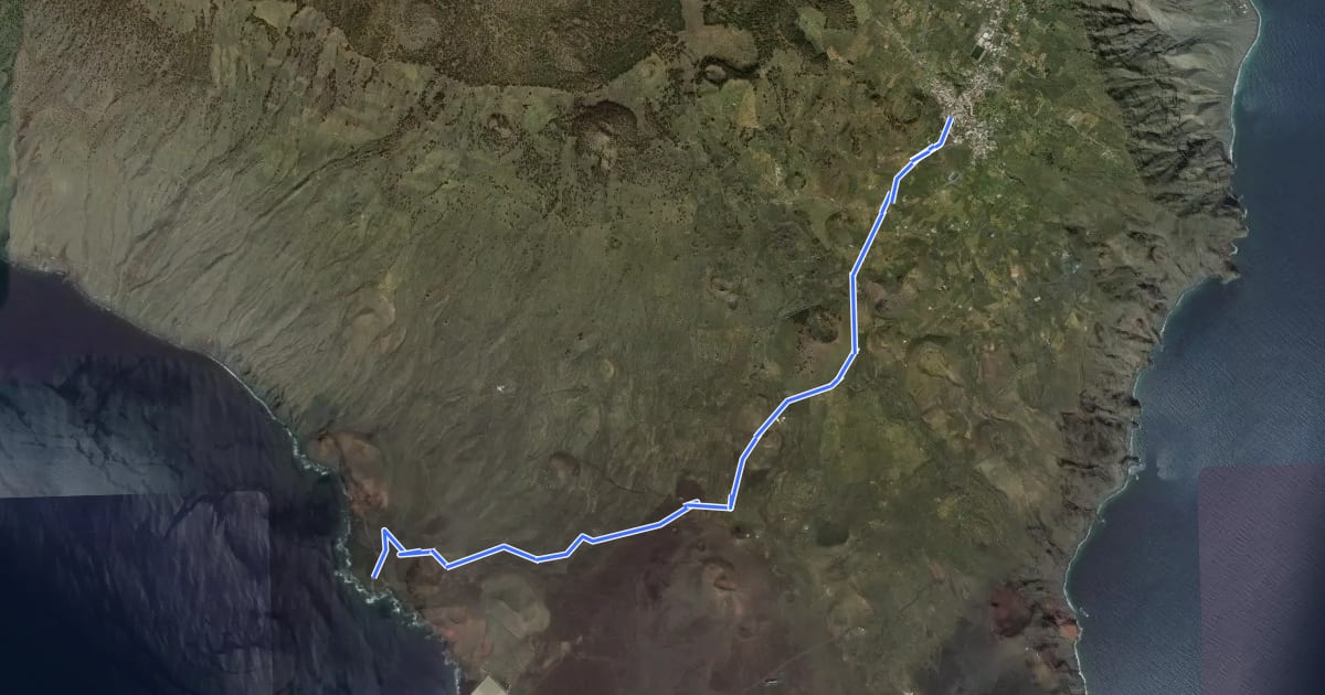 Маршрут Camino de Tacorón на спутниковом снимке