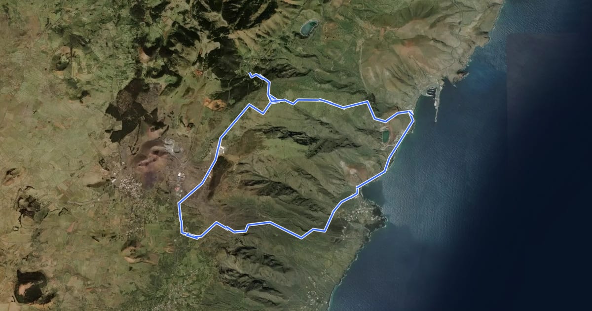 Маршрут Camino de Tiñor Puerto de la Estaca Tiñor на спутниковом снимке