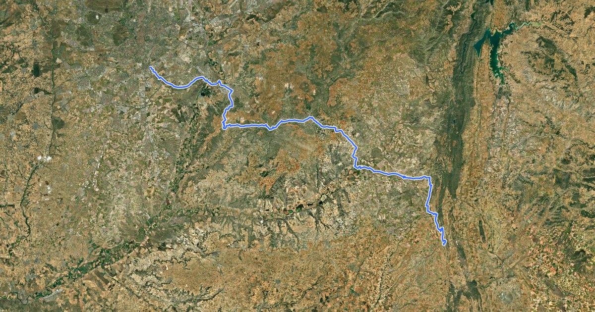 Маршрут Camino de Uclés на спутниковом снимке