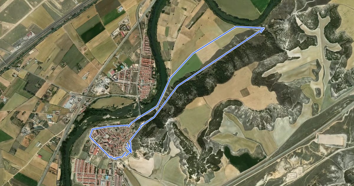 Маршрут Camino de Vecilla на спутниковом снимке
