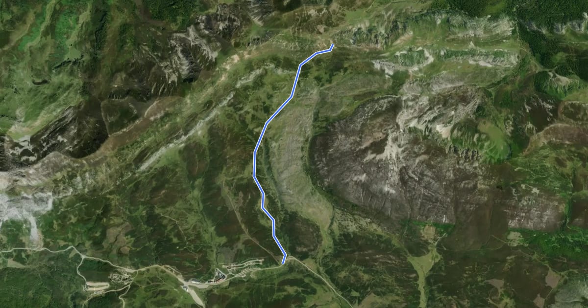 Маршрут Camino de Wamba на спутниковом снимке
