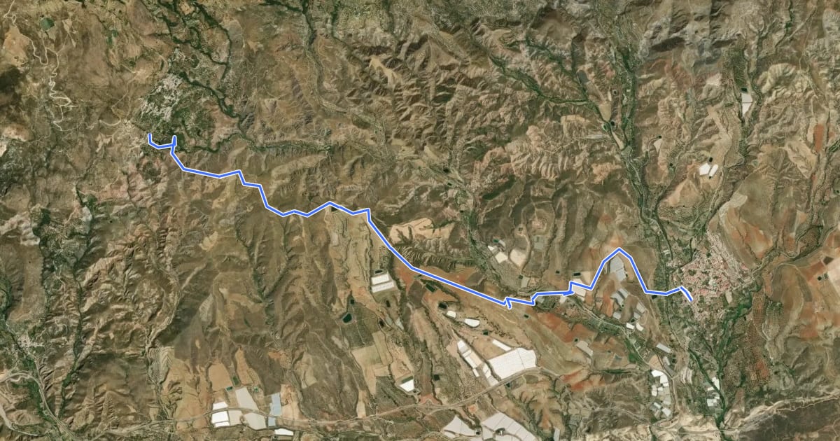 Маршрут Camino de Yégen на спутниковом снимке