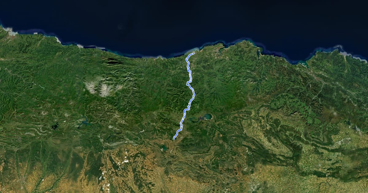 Маршрут Camino del Besaya: Cantabria на спутниковом снимке