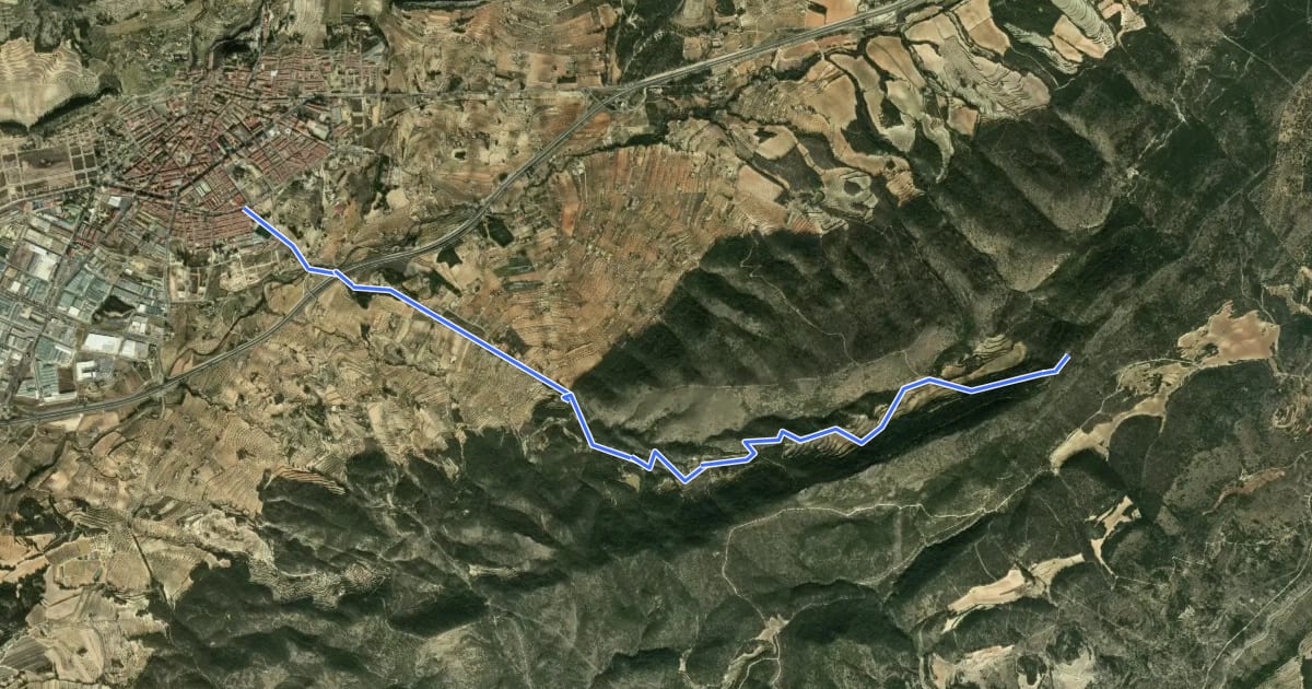 Маршрут Camino del Carrascar на спутниковом снимке