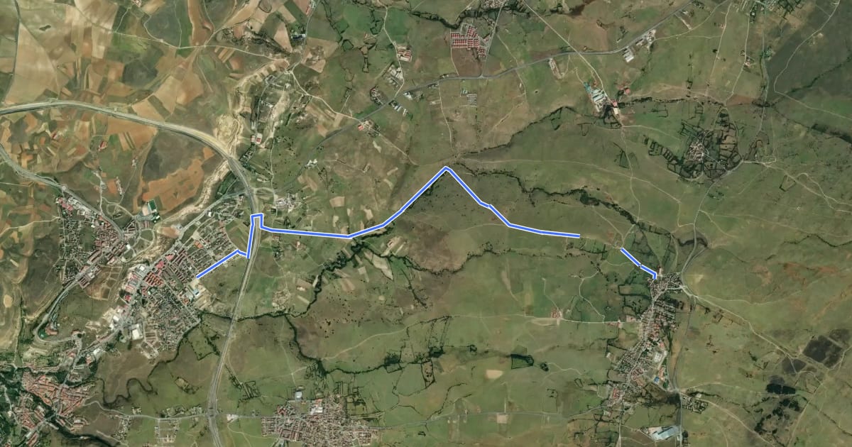 Маршрут Camino del Ciguiñuela на спутниковом снимке