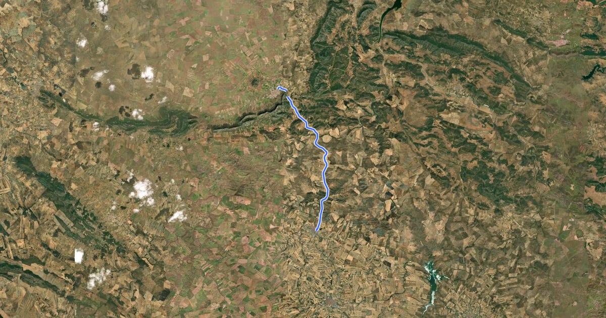 Маршрут Camino del Condado de Belalcázar - Etapa 2 на спутниковом снимке