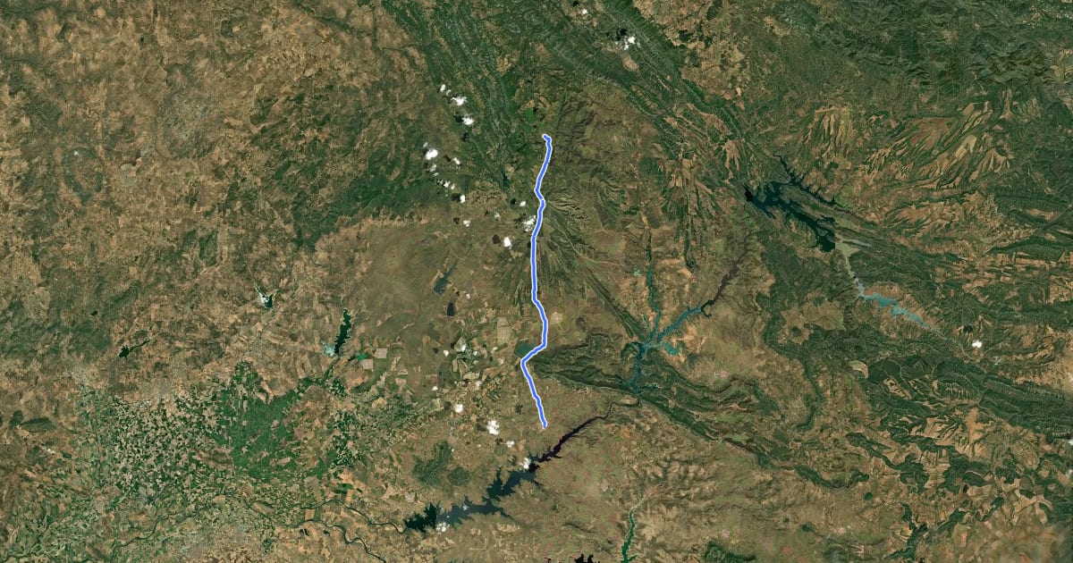 Маршрут Camino del Condado de Belalcázar - Etapa 5 на спутниковом снимке