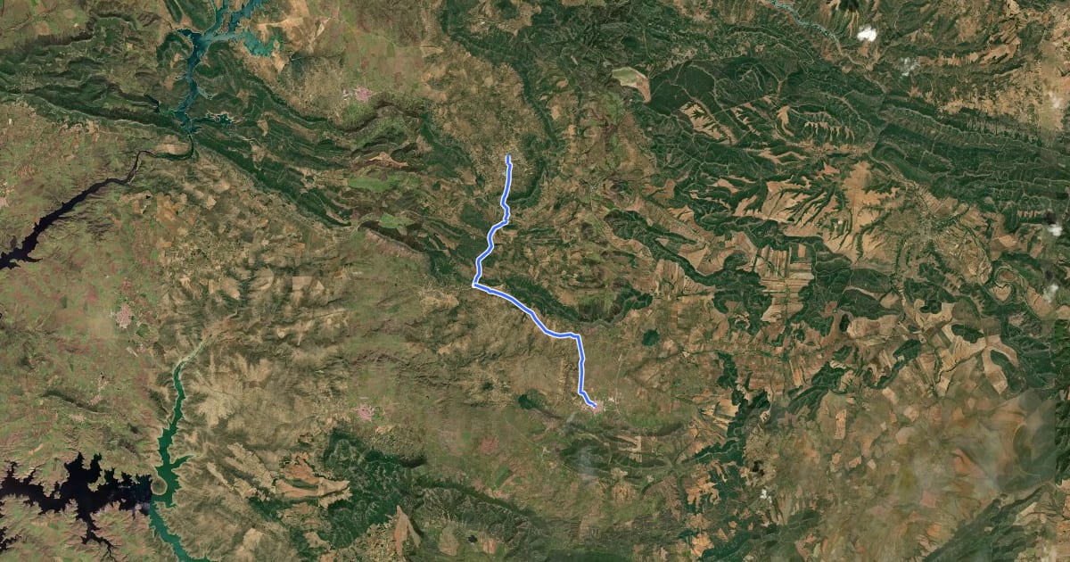 Маршрут Camino del Levante - Etapa 2 на спутниковом снимке