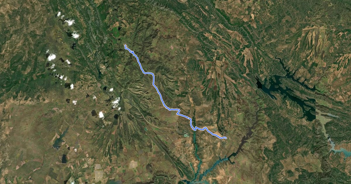 Маршрут Camino del Levante - Etapa 4 на спутниковом снимке