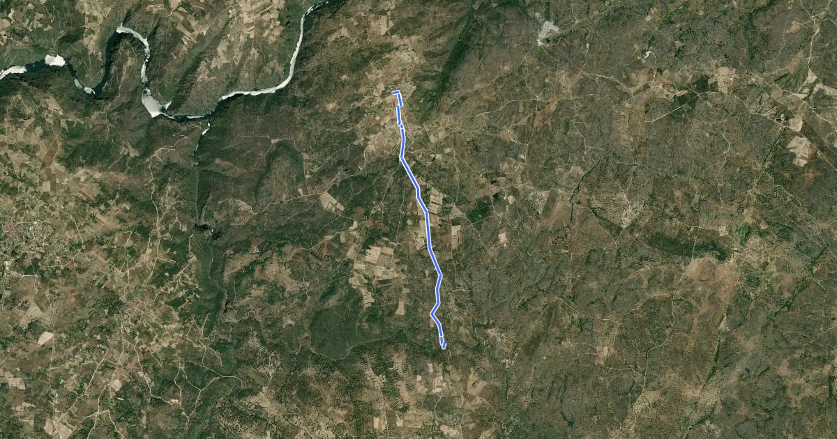Маршрут Camino del Molino de la Peña на спутниковом снимке
