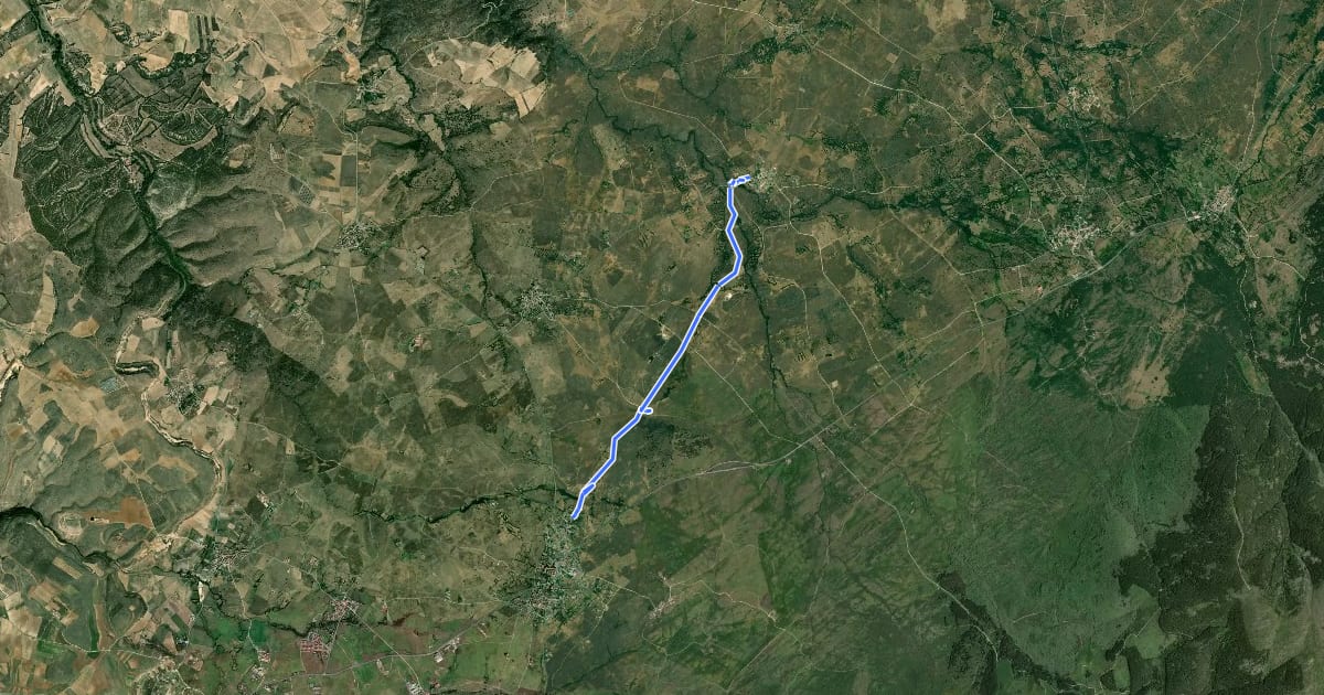 Маршрут Camino del Pedernal на спутниковом снимке