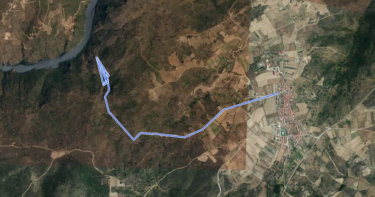 Маршрут Camino del Pozo Airón y Mirador del Duero на спутниковом снимке
