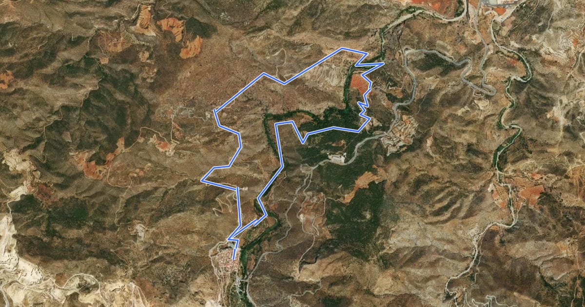 Маршрут Camino del río Los Molinos на спутниковом снимке