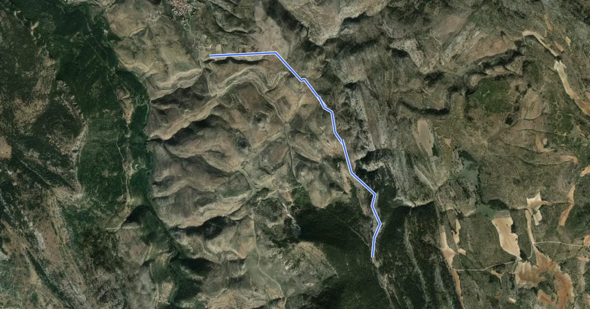Маршрут Camino del Rigurrán на спутниковом снимке