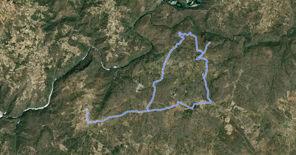 Маршрут Camino del Teso de San Cristóbal на спутниковом снимке