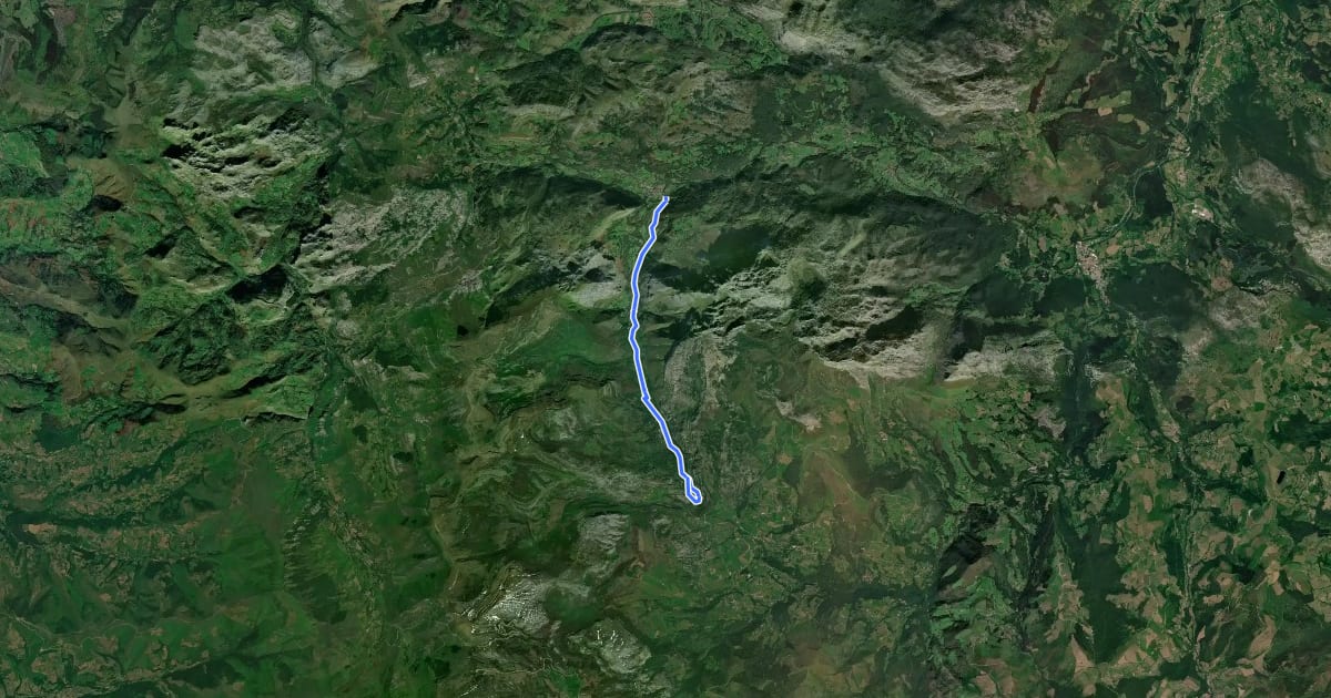 Маршрут Camino del Val del Asón (Nacimiento del río Asón) на спутниковом снимке