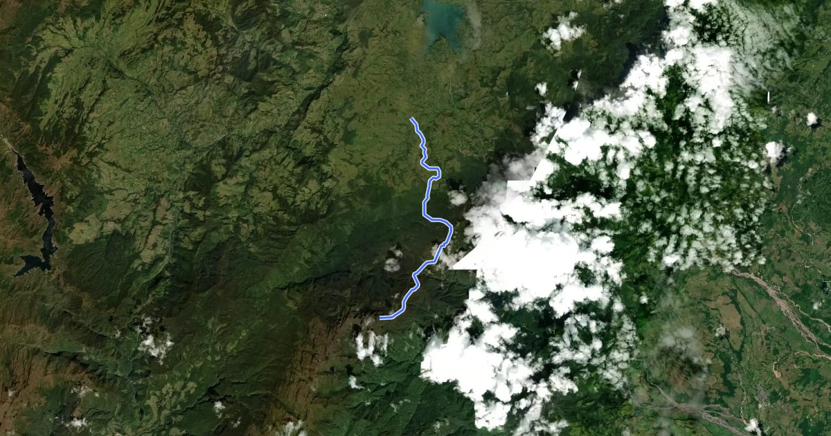 Маршрут Camino Farallones de Medina на спутниковом снимке