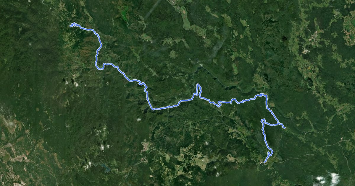 Маршрут Camino Gorski Kotar на спутниковом снимке