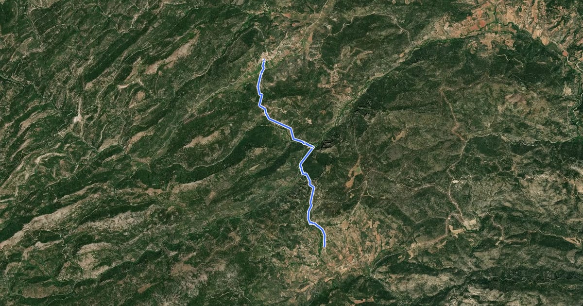 Маршрут Camino Histórico 1 Paterna-Vegallera на спутниковом снимке