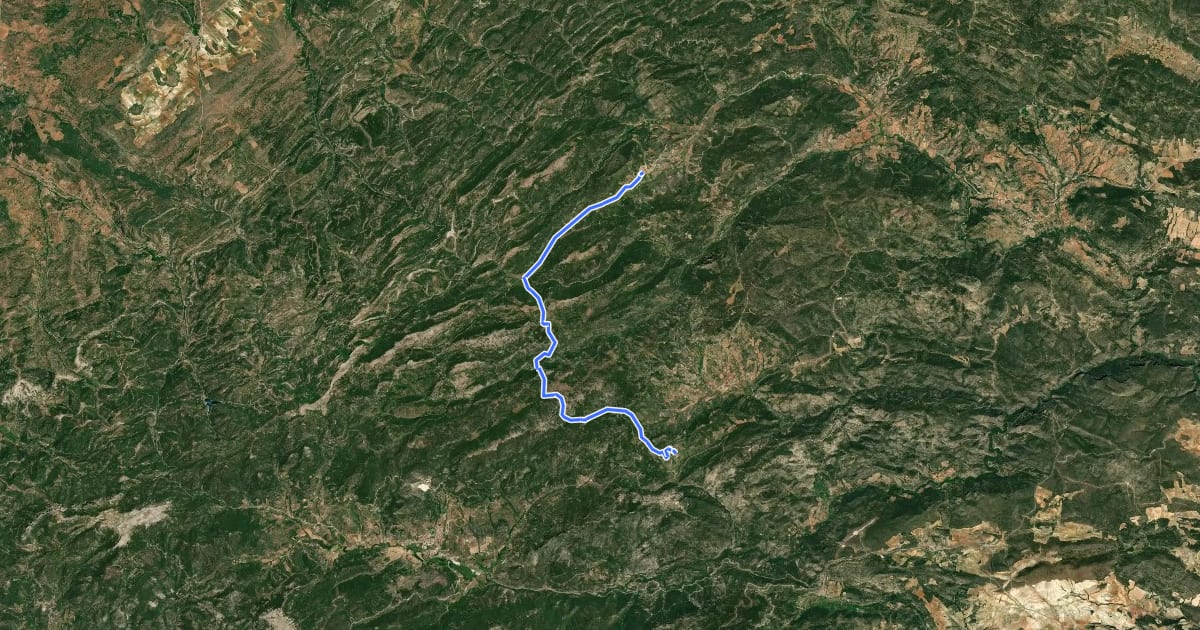 Маршрут Camino Histórico Paterna-Cañada Provencio на спутниковом снимке