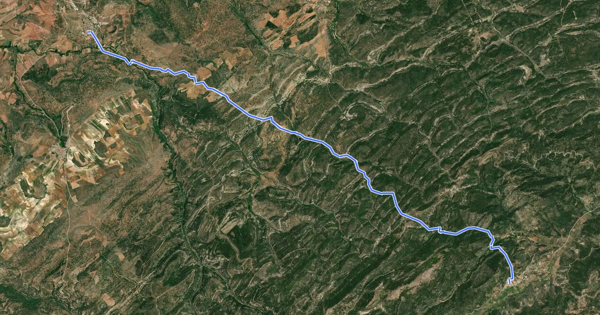 Маршрут Camino historico Paterna - Alcaraz на спутниковом снимке