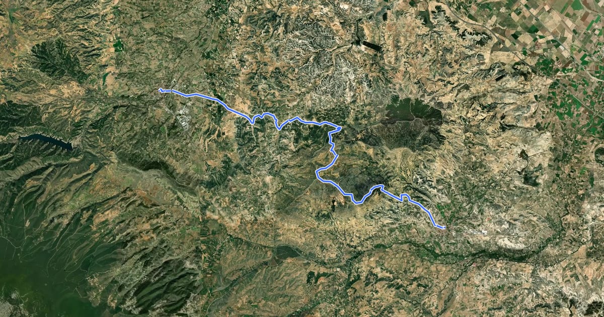 Маршрут Camino Jacobeo Castellano-Aragonés: Borja-Tarazona на спутниковом снимке