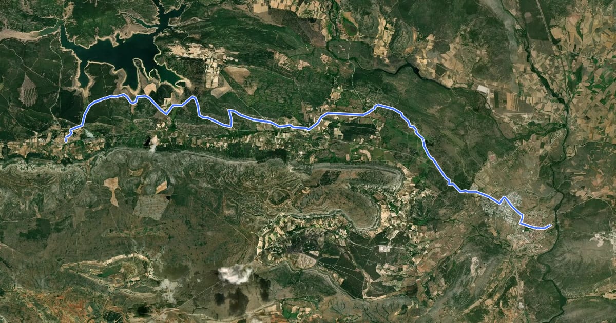 Маршрут Camino Jacobeo Castellano-Aragonés: Soria-Abejar на спутниковом снимке
