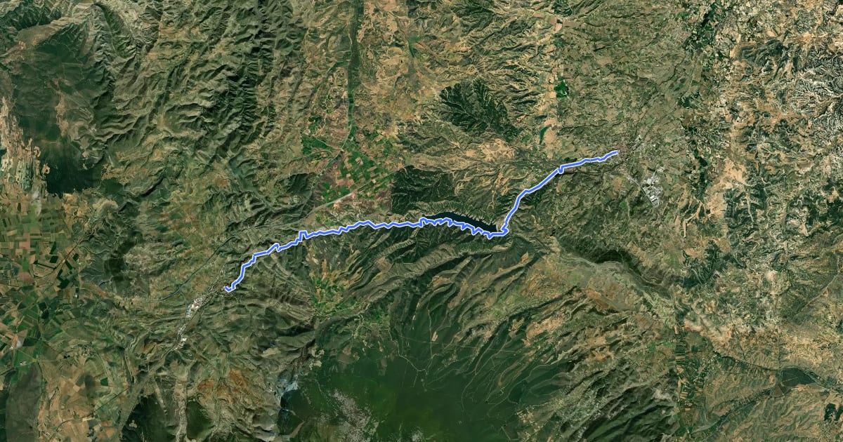 Маршрут Camino Jacobeo Castellano-Aragonés: Tarazona-Ágreda на спутниковом снимке