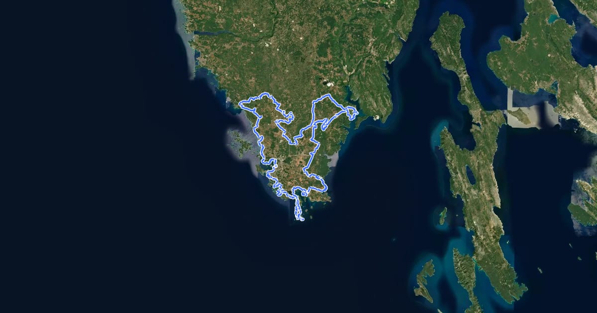Маршрут Camino Južna Istra на спутниковом снимке