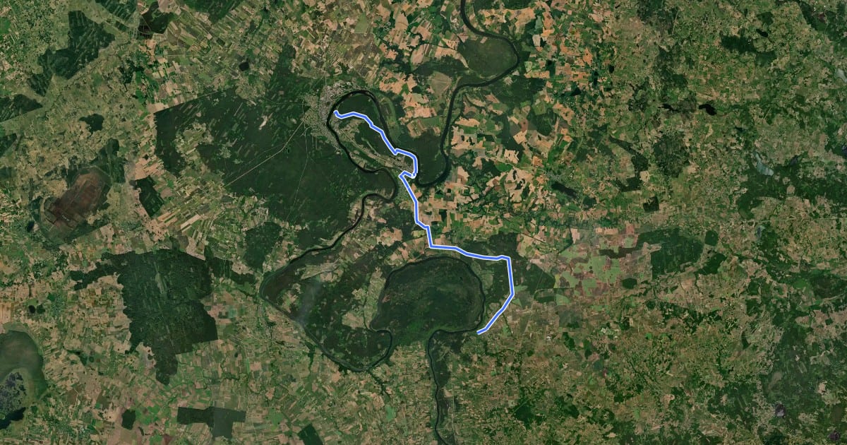Маршрут Camino Lituano 16 etapas: Prienai–Punia на спутниковом снимке