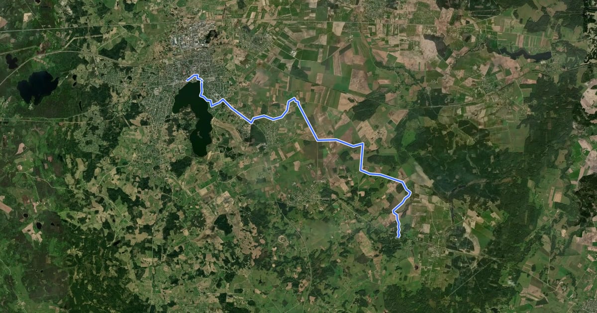 Маршрут Camino Lituano Žemaitija 1 etapai: Telšiai - Pakapiai на спутниковом снимке