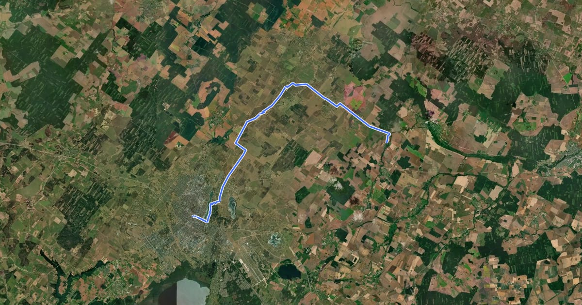 Маршрут Camino Lituano Žemaitija 9 etapai: Šiauliai - Sereikiai (Rusliai) на спутниковом снимке