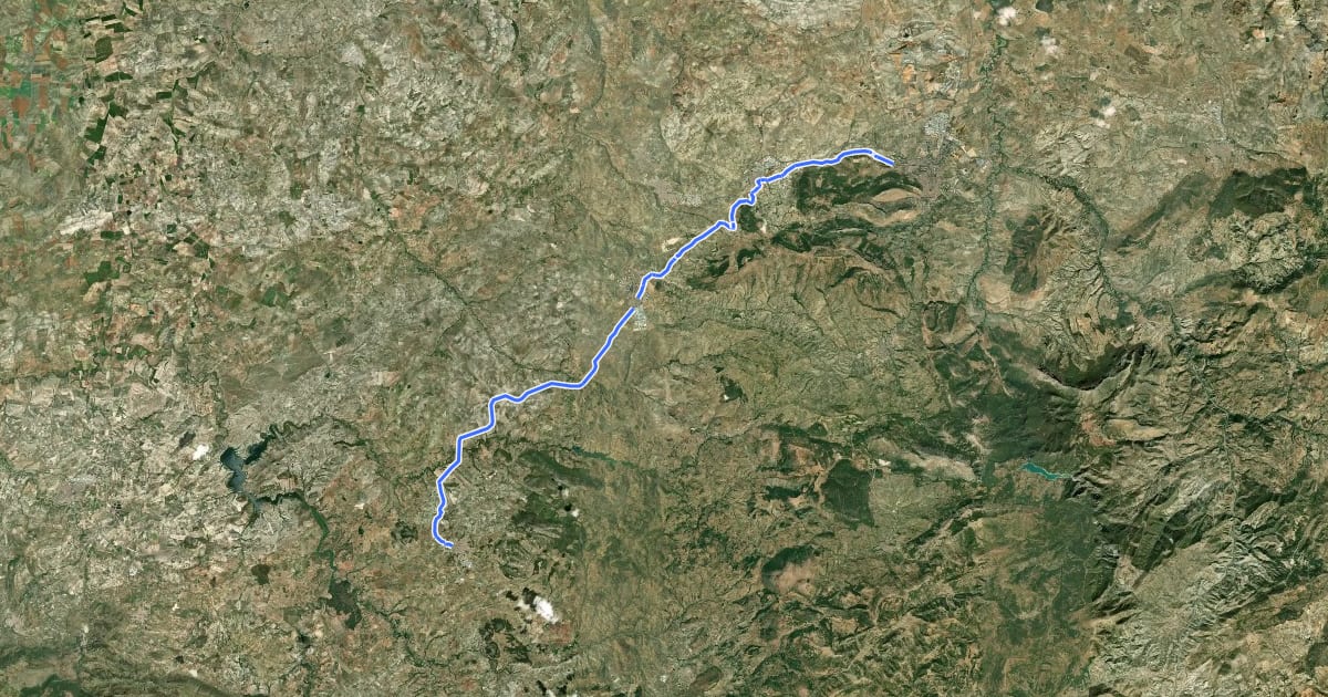 Маршрут Camino Mozárabe desde Jaén на спутниковом снимке