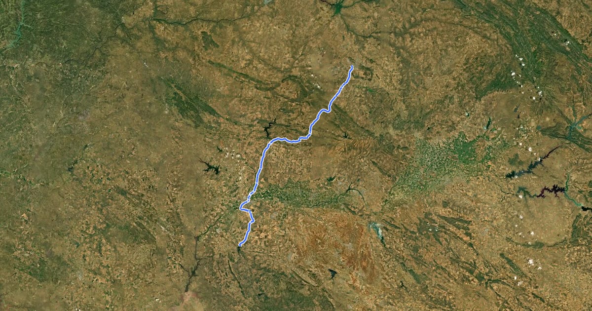 Маршрут Camino Natural Corredor Cáceres-Badajoz. Ruta Cáceres-Badajoz-Embalse de Piedra Aguda на спутниковом снимке